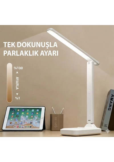 Katlanabilir Dokunmatik Kontrollü Göz Dostu Akıllı Led Masa Lambası Renkli