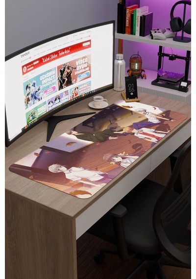 Fruits Basket Anime V5 - 90x40 Xxl Gaming Kauçuk Kaymaz Taban Mouse Pad Fare Altlığı