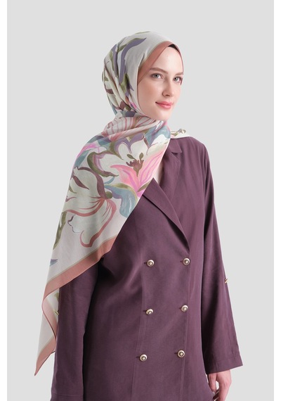 Armine Elegance Pamuk - İpek Şal As559 Pudra