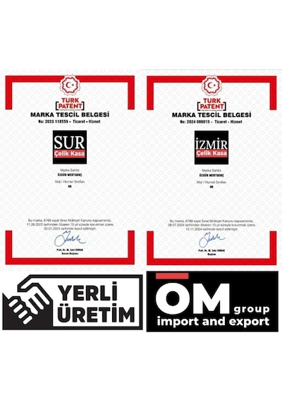 Sur Çelik Para Kasaları 65 Cm Şifreli Para Kasası 100 Kg Yangına Dayanıklı