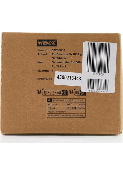 Wenko Yedek Paket Nem Alma Cihazı Oda Nem Alma Cihazı Granül Blok 3 X 1 Kg