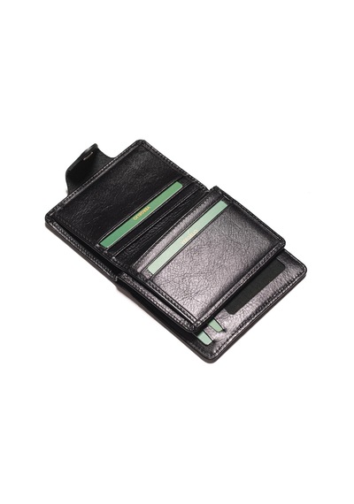 Black Cüzdan & Kartlık Erkek 866 Vergelio Purse Matte Crystal Wallet Card Holder Siyah