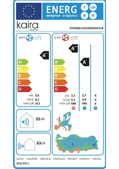 Kaira DTXR35E 12000 BTU Wi-Fi Duvar Tipi Inverter Klima