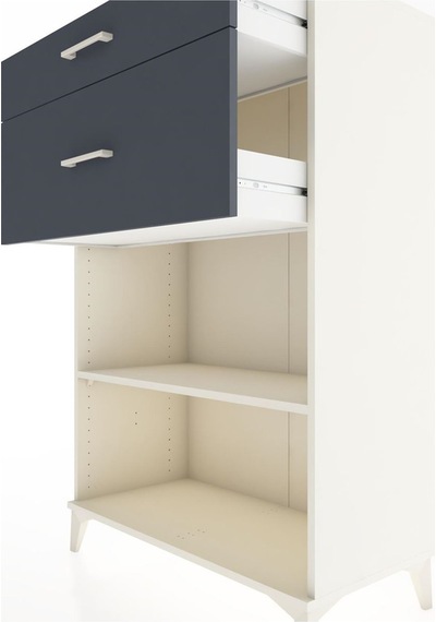 Hyperion Dolap Tek Raflı 2 Çekmeceli 88x44x134 Aytaşı-antrasit Aytaşı