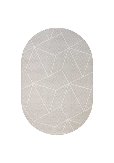 Etro Dekoratif Modern Akrilik Makine Oval Halı Et02 Kemik Kemik-krem