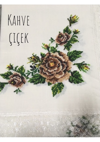 Kanaviçe Dijital Baskı 120x150 Masa Örtüsü