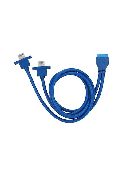 4994 Usb 3.0 19 20 Pin Dişi To 2X Anakart Panel Tipi Kablo