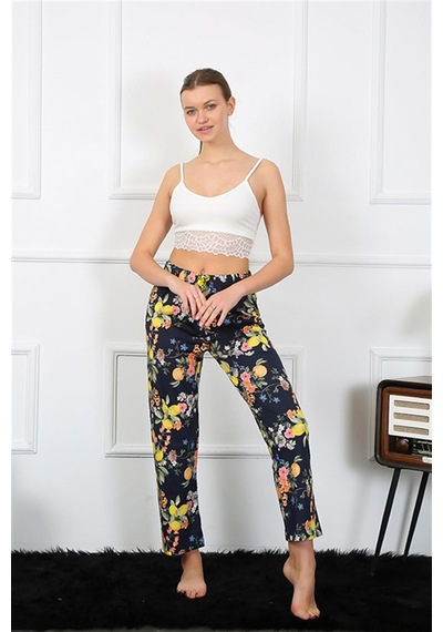 Akbeniz Kadın Pamuklu Alt Pijama 27463 Lacivert