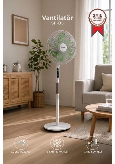 Premium Sıcak Yazlık Ofis Vantilatör 16 Inc 50w Fan Sf05 Beyaz