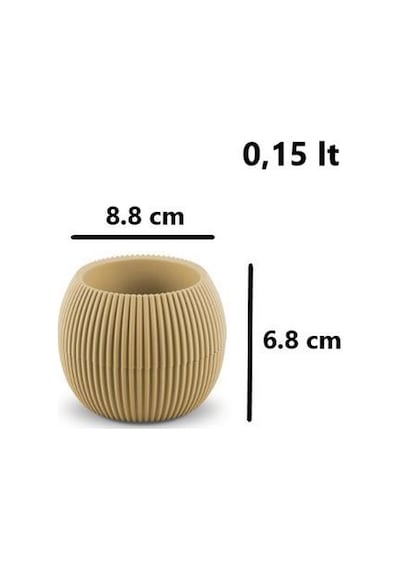Omnipazar Krs-361 Plastik Mercan Kaktüs Saksı 0.15 Litre Soft Sarı 6 Adet