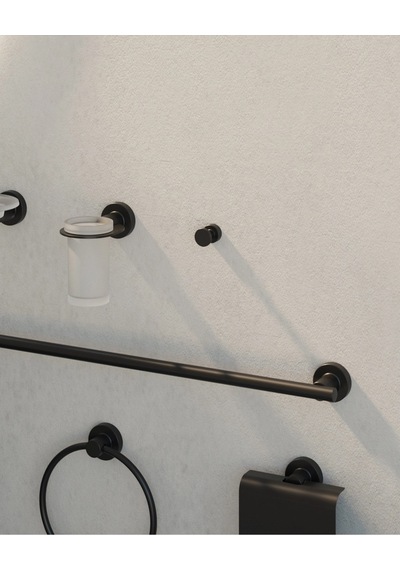 Tecno Black Askı, 2.5cm - Mat Siyah Mat Siyah