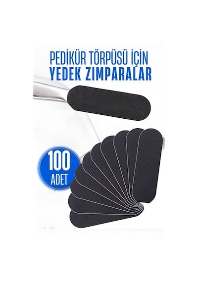 Zenvac Ayak Törpü Yedeği Yapışkanlı Törpü Zımparası Pedikür Törpü Yedeği 100 Adet 716031 Zenvac29