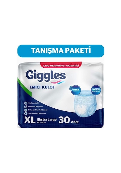 Yetişkin Emici Külot Bez Ekstra Large Xl 30'lu 1 Paket 30 Adet