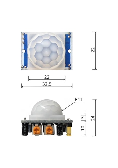 Hc-sr501 Pır Sensor Modül Hareket Algılama Sensor Modülü Kızılötesi Insan Canlı Algılayıcı Dedektör