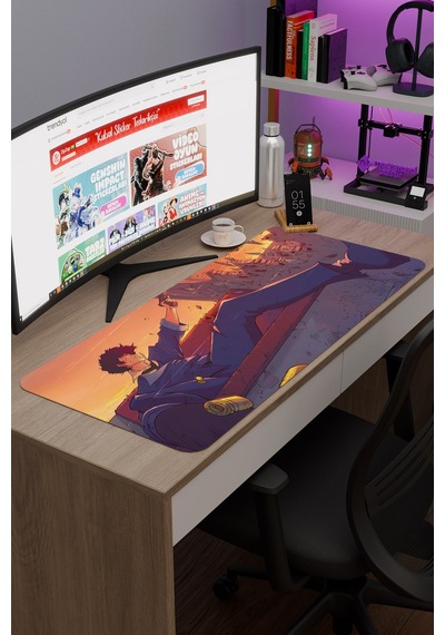 Cowboy Bebop Anime V5 - 90x40 Xxl Gaming Gamer Kauçuk Kaymaz Taban Mouse Pad Fare Altlığı