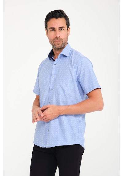Klasik Kısa Kol Açık Zemin Kutu Desen Keten Cotton Hediye Kutulu Erkek Gömlek Fs-000745 - Mavi-1666 MAVİ Klasik Kısa Kol Açık Zemin Kutu Desen Keten Cotton Hediye Kutulu Erkek Gömlek Fs-000745 - Mavi-1666 MAVİ