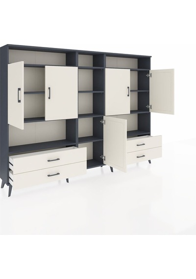Arges Dolap 12 Raflı 4 Çekmeceli 5 Kapaklı 220x30x163 Antrasit-aytaşı Aytası - Antrasıt Arges Dolap 12 Raflı 4 Çekmeceli 5 Kapaklı 220x30x163 Antrasit-aytaşı Aytası - Antrasıt