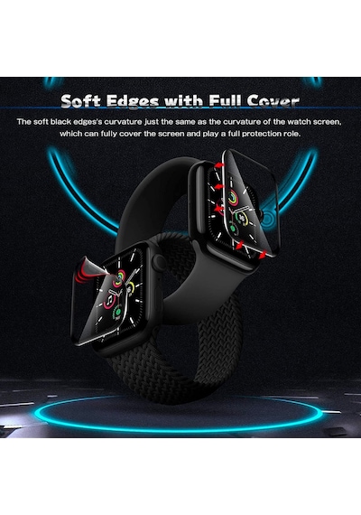 Apple Uyumlu Watch Seri 1-2-3 38mm Kavisli Ekranı Tam Kaplayan Mat Esnek Akıllı Saat Ekran Koruyucu
