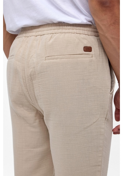 Süvari Bej Slim Düz Jogger Pantolon