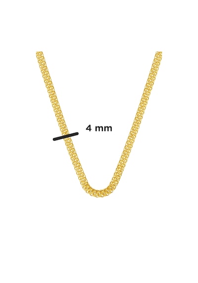 Bilezikci 4 MM Örgü 14 Ayar Altın Zincir Kolye 40 CM