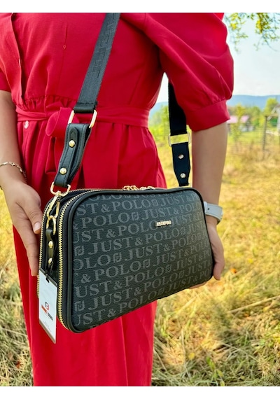Just Polo Kadın Siyah Orta Boy Şıklığı Ve Konforu Buluşturan Omuz Çantası Shoulder Bag 342053mh