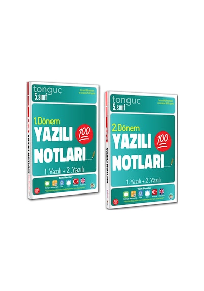 Tonguç 5. Sınıf Yazılı Notları Set 2 Kitap - 1 Ve 2 Dönem - 1 Ve 2 Yazılı