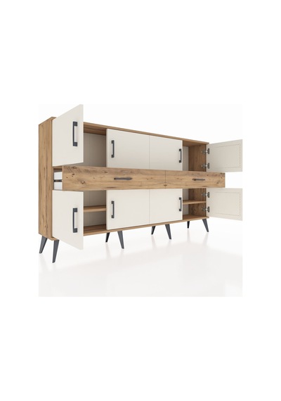 Arges Konsol 4 Raflı 2 Çekmeceli 8 Kapaklı 176x30x99 Çam-aytaşı/ç Çam-aytaşı/çam Arges Konsol 4 Raflı 2 Çekmeceli 8 Kapaklı 176x30x99 Çam-aytaşı/ç Çam-aytaşı/çam