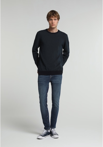 Colin's Colins Regular Fit Yuvarlak Yaka Düz Erkek Lacivert Kazak Cl1080527 Q1.v2 Nav