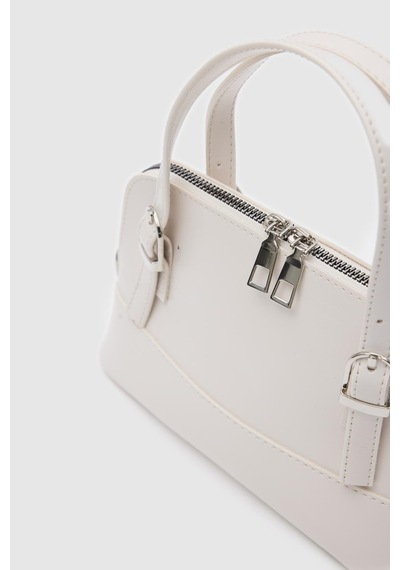 Shule Bags Ribbon Mini Çapraz Çanta Krem Krem