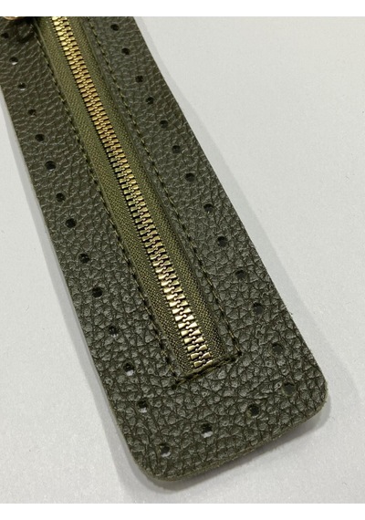 Karantuhafiye Derili Fermuar / Çanta Fermuarı / Kapak Fermuar 30 Cm Haki Haki