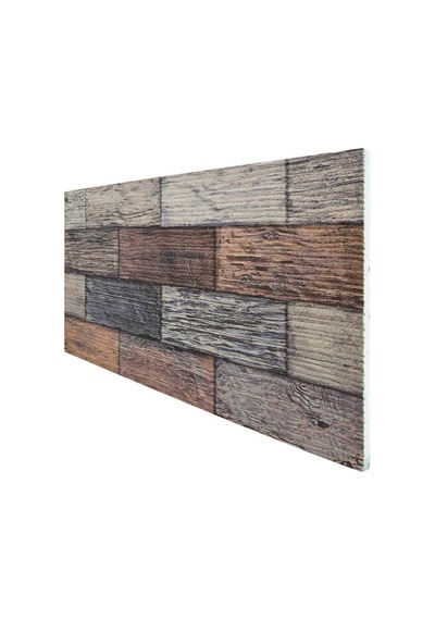 5 Adet(2,5M2)Ahşap Desenli 3D Strafor Köpük Duvar Paneli (Wd-702)