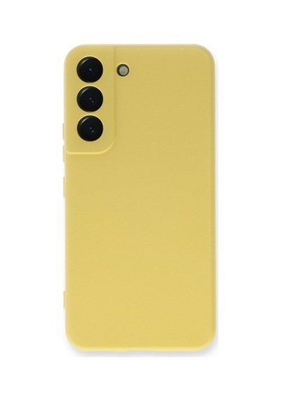 Samsung Galaxy Uyumlu   S23 Kılıf Nano İçi Kadife Silikon - Sarı