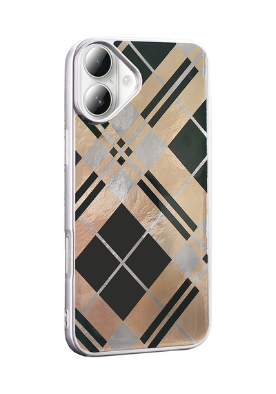 Apple Uyumlu iPhone 16 Plus Kılıf Desenli Zore Mep Kapak Gri Leopar