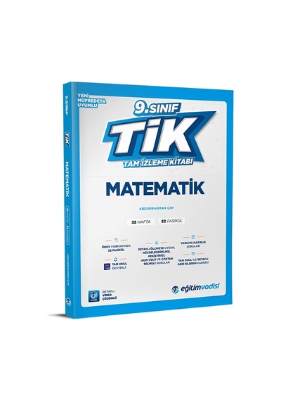 Eğitim Vadisi 2025 9. Sınıf Matematik Tik Tam İzleme Kitabı