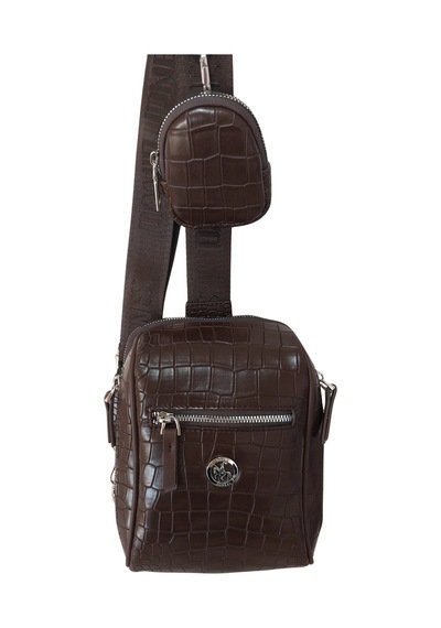 David Jones Kadın Omuz Çantası Dj250-5 Kroko Kahve