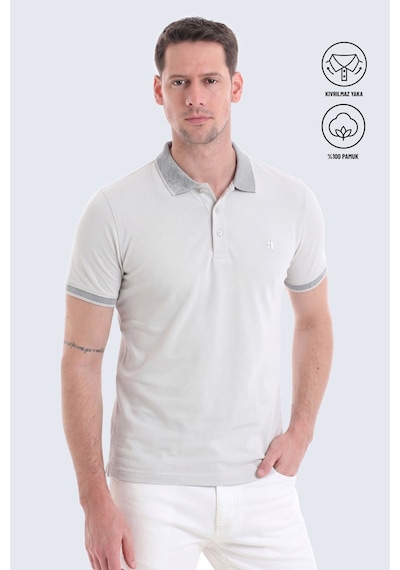 Hatemoğlu Gri Regular Fit Düz Polo Yaka Tişört 3536etc22c03 Ag1 Gri