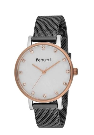 Ferrucci Fc-24110 Hasır Çelik Kordon Füme Kadın Kol Saati Rose Gold