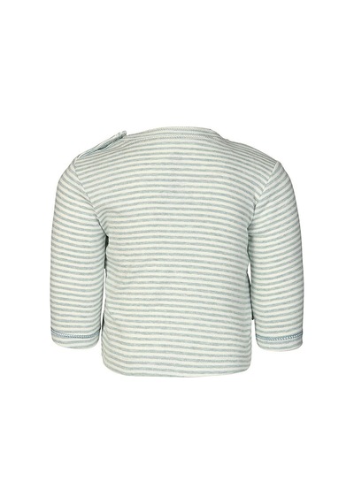 Organicera Organik Uzun Kollu Tshirt,Aqua Melange Çizgili (435388661) Çok Renkli