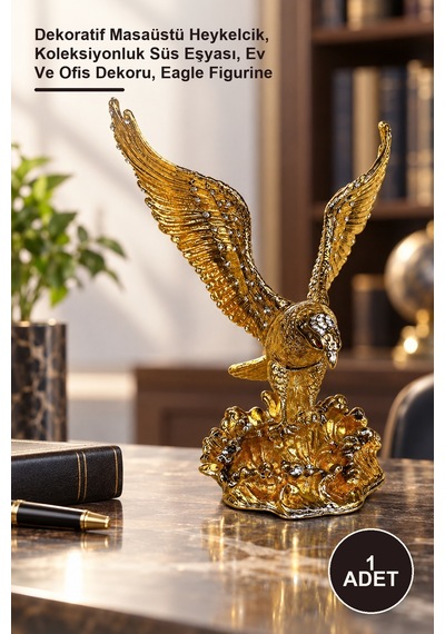 1 Adet Kartal Figürü Dekoratif Masaüstü Heykelcik, Luk Süs Eşyası, Ev Ve Ofis Dekoru, Eagle Figurine