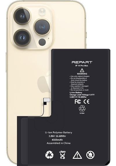 İphone 14 Pro Max Uyumlu Güçlendirilmiş Yüksek Kapasite Batarya - 4690 Mah