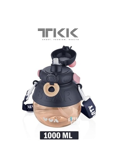 Vva1000 Ml Çift Kullanım Pipetli Rahat Içim Bpa Içermeyen Taşıma Ve Boyun Askılı Tritan Su Matarası Fftkk1003-1 Genel