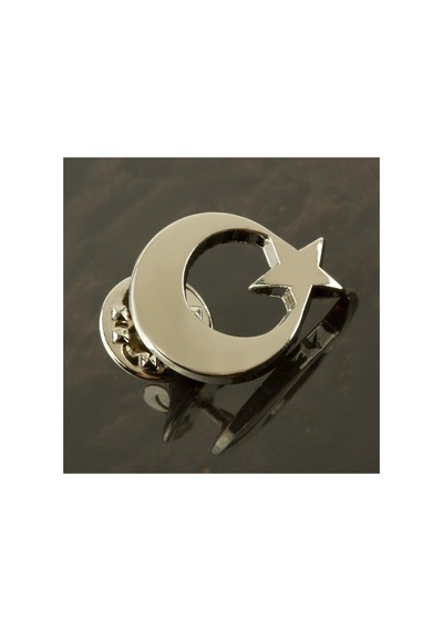 Ay Yıldız Yaka Rozet Gümüş Rengi 19026579