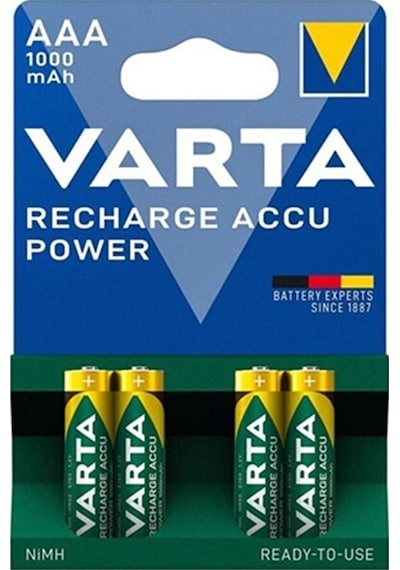Varta 5703 1000 mAh AAA Şarj Edilebilir İnce Kalem Pil 4'lü