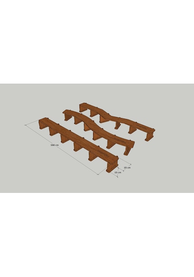 Mandu Ahşap Denge Platformu Denge Tahtası Ahşap Rengi