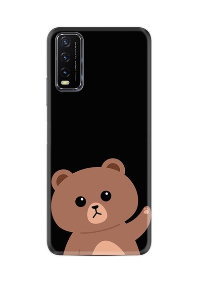 Vivo Y12s Kılıf Resimli Desenli Silikon Platinium Series Hello Bear 1905