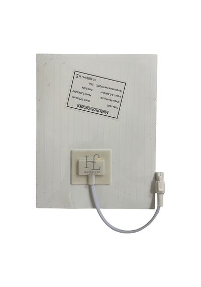 220 Volt Ayna Arkası Buğu Önleyici Rezistans Banyo Ayna Arkası Buğu Çözücü Kare 15x20 Cm Beyaz