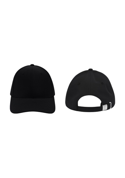Perlotus Unisex Spor Kep Şapka Mikro Polyester Kumaş 6 Parça Ayarlanabilir Metal Tokalı Siyah