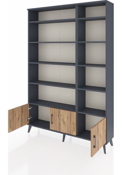 Arges Dolap 10 Raflı 3 Kapaklı 132x30x195 Antrasit-çam/antrasit Atlas Çam/antrasıt Arges Dolap 10 Raflı 3 Kapaklı 132x30x195 Antrasit-çam/antrasit Atlas Çam/antrasıt