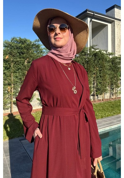 Rabia Şamlı Yaren Üçlü Takım Bordo Çok Renkli