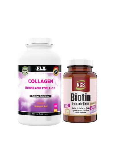 Collagen Tip 1-2-3 Hyaluronik Asit 300 Tablet Biotin 180 Tablet